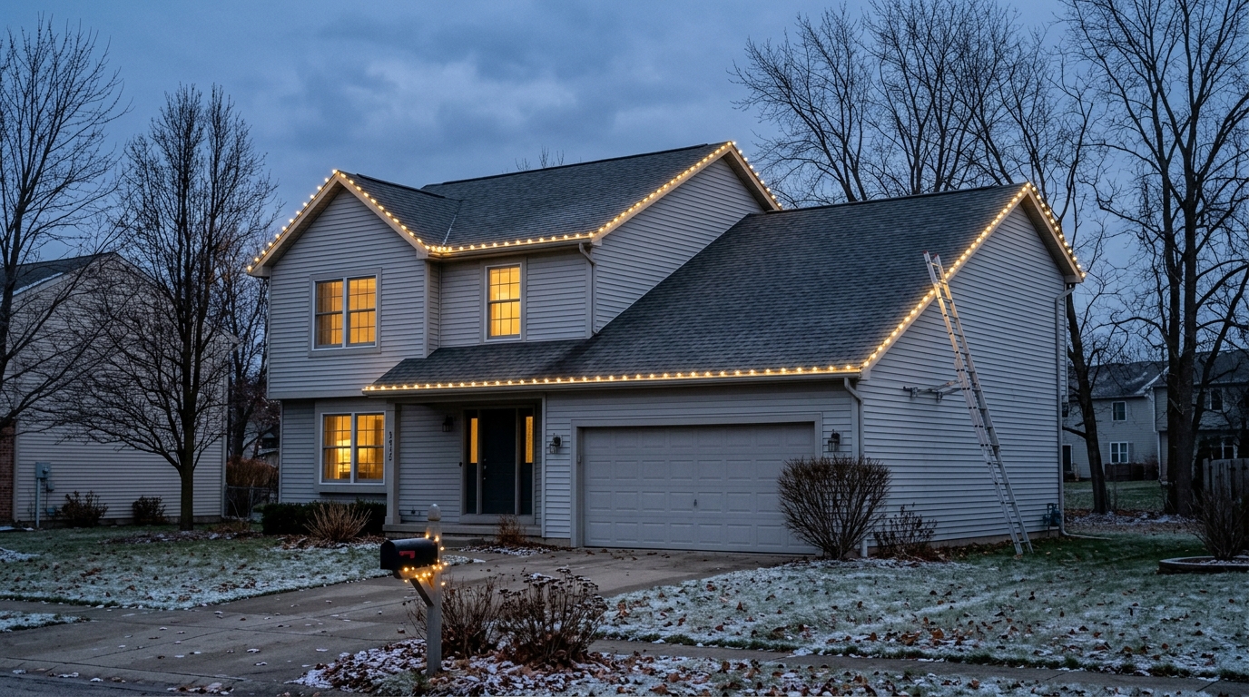 How to Hang Holiday Lights Without Damaging Your Roof, Gutters, or Siding in Northeast Ohio