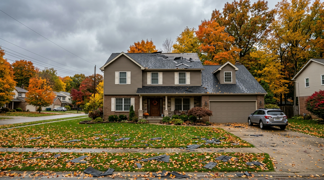 Roof Wind Damage After a Fall Storm: What Northeast Ohio Homeowners Should Check