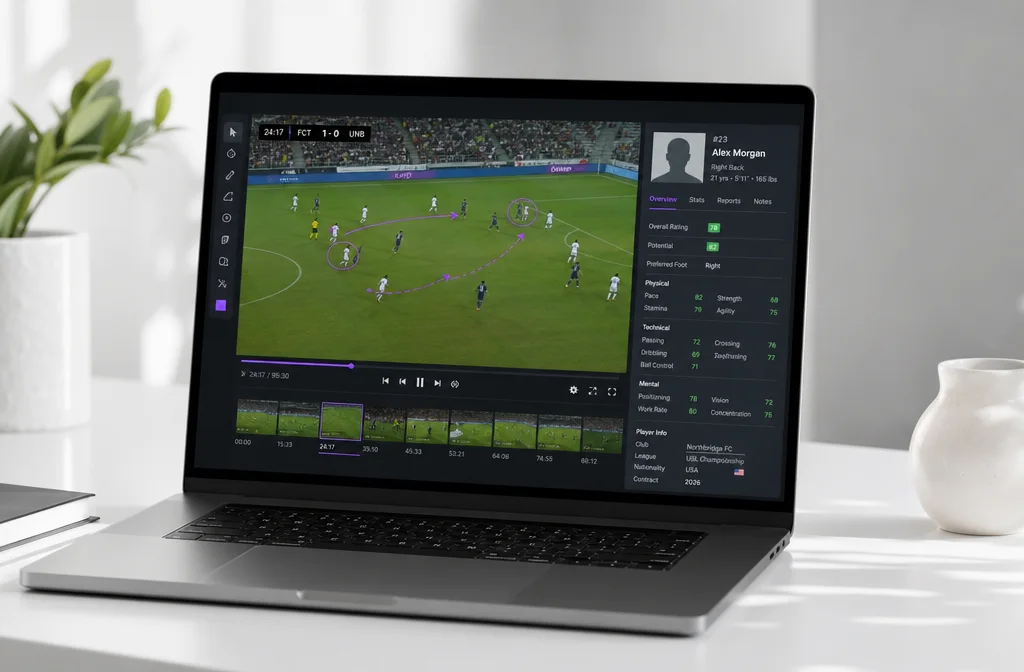 Match film analysis with a recruiting profile — the foundation of the EVO Athlete Blueprint