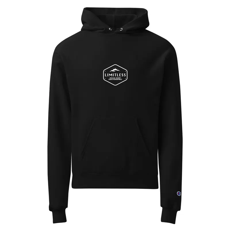 Center Main Logo | Unisex Champion Hoodie | White Screen Print