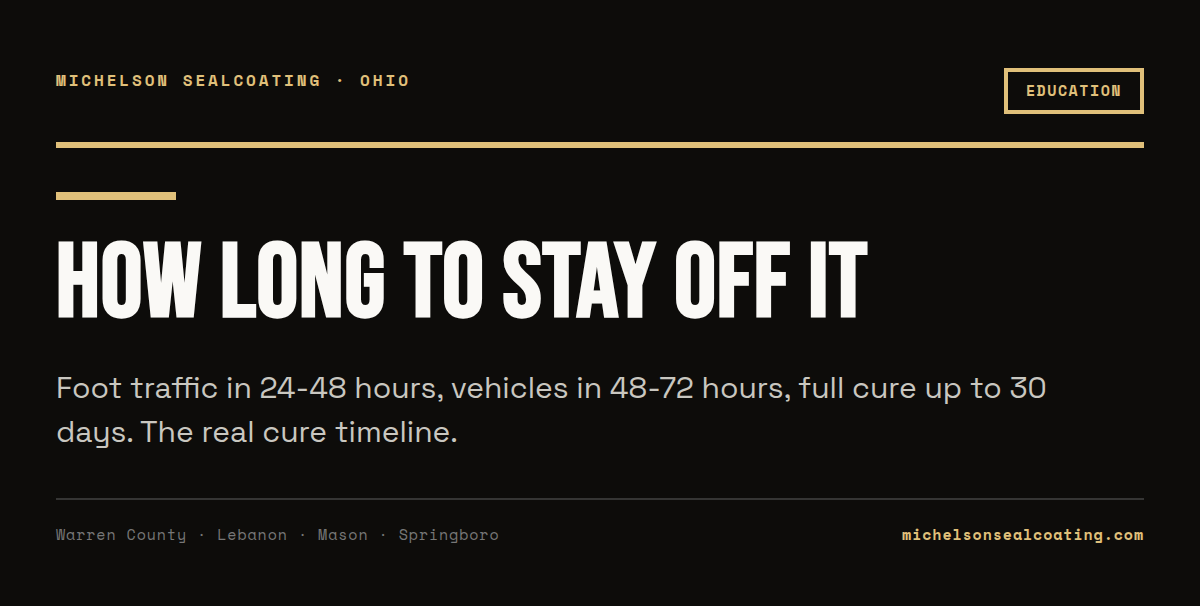 How Long Do You Stay Off a Freshly Sealcoated Driveway?