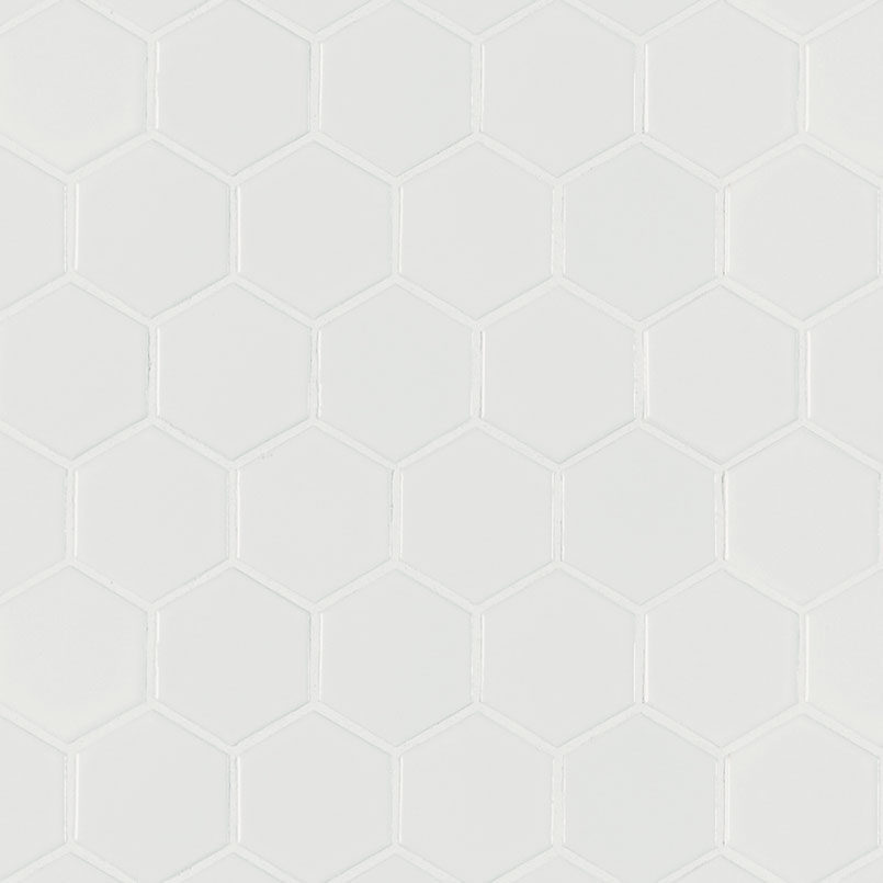 White Matte 2" Hex 6mm