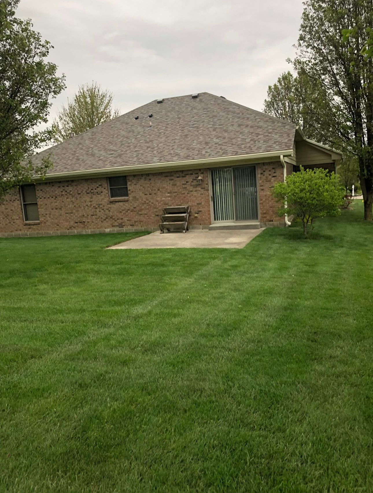 Exposed concrete patio in Mason, Ohio before patio cover construction
