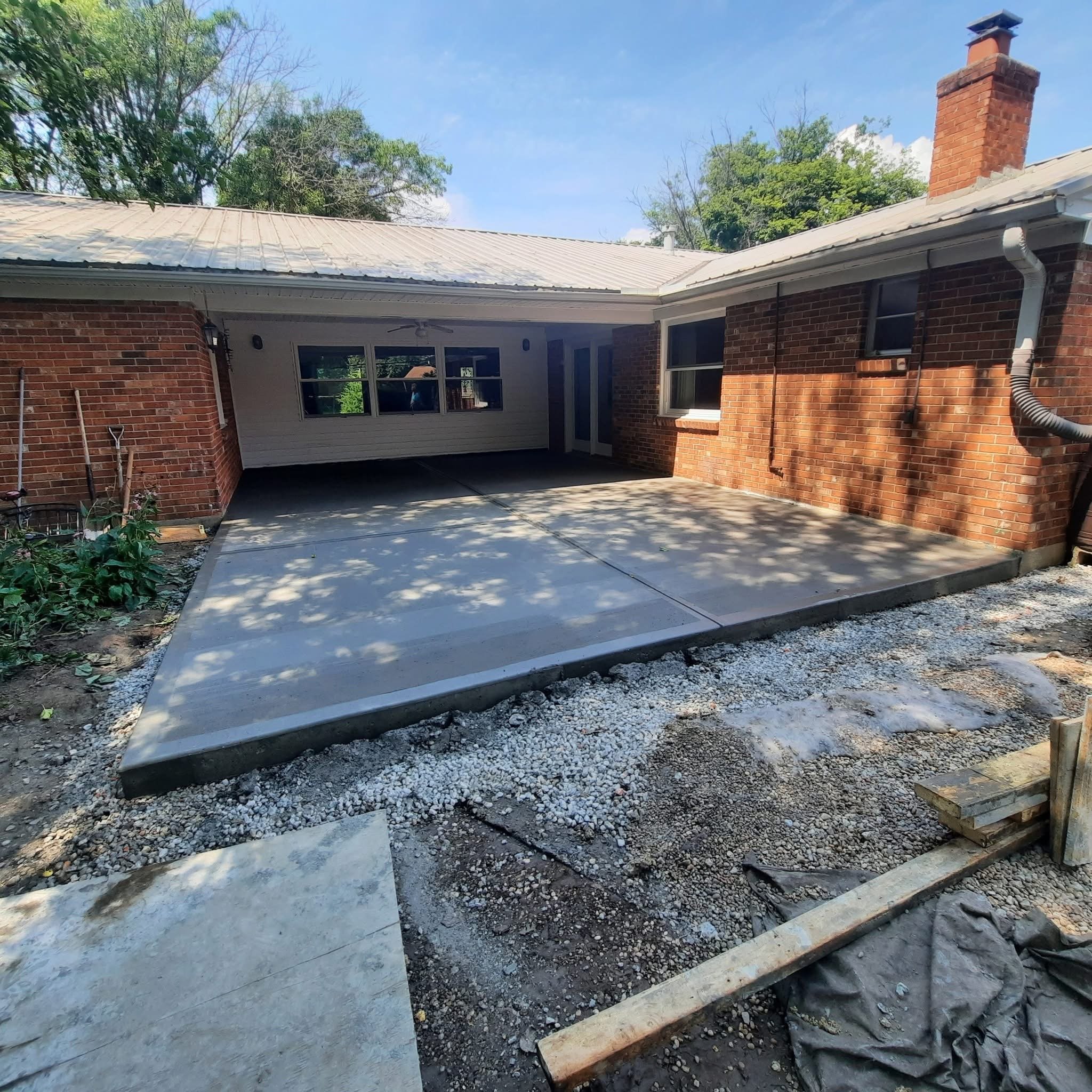 After: Stamped Concrete Patio in Springboro, OH