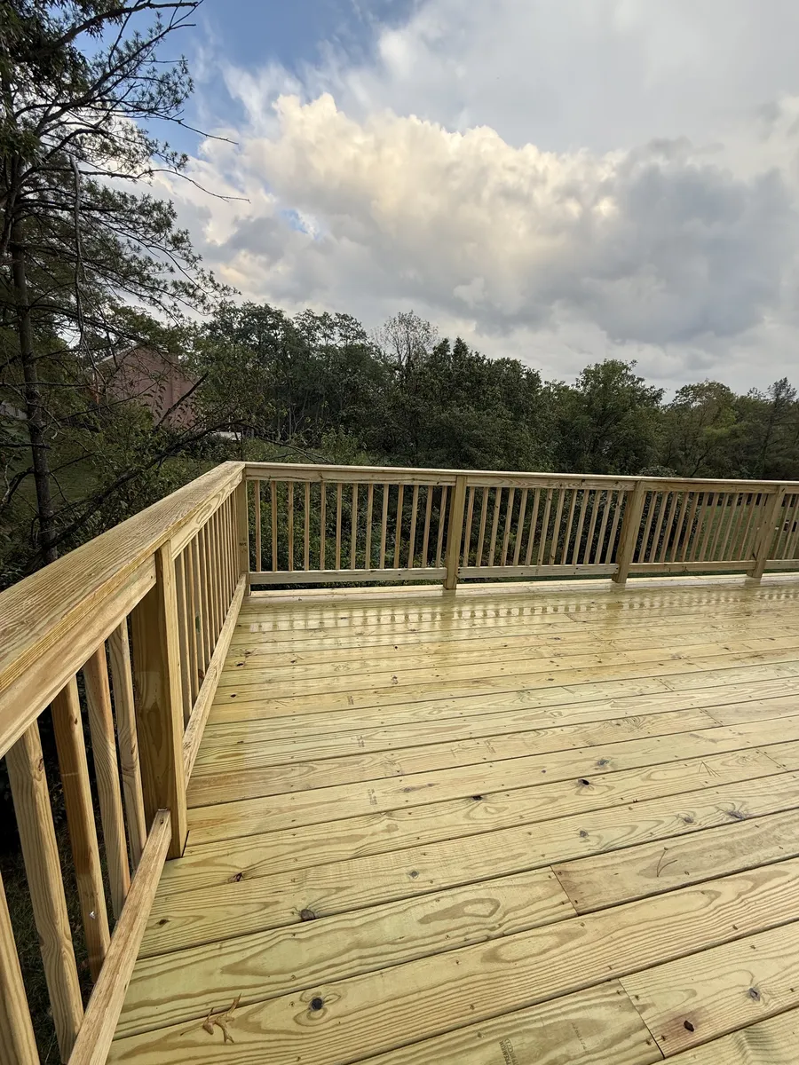 Elevated Pressure-Treated Deck