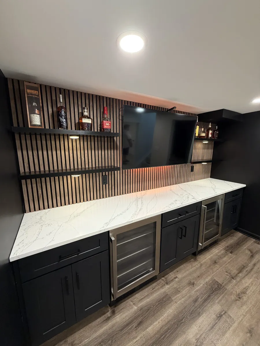 Backlit Slat Wall Liquor Display