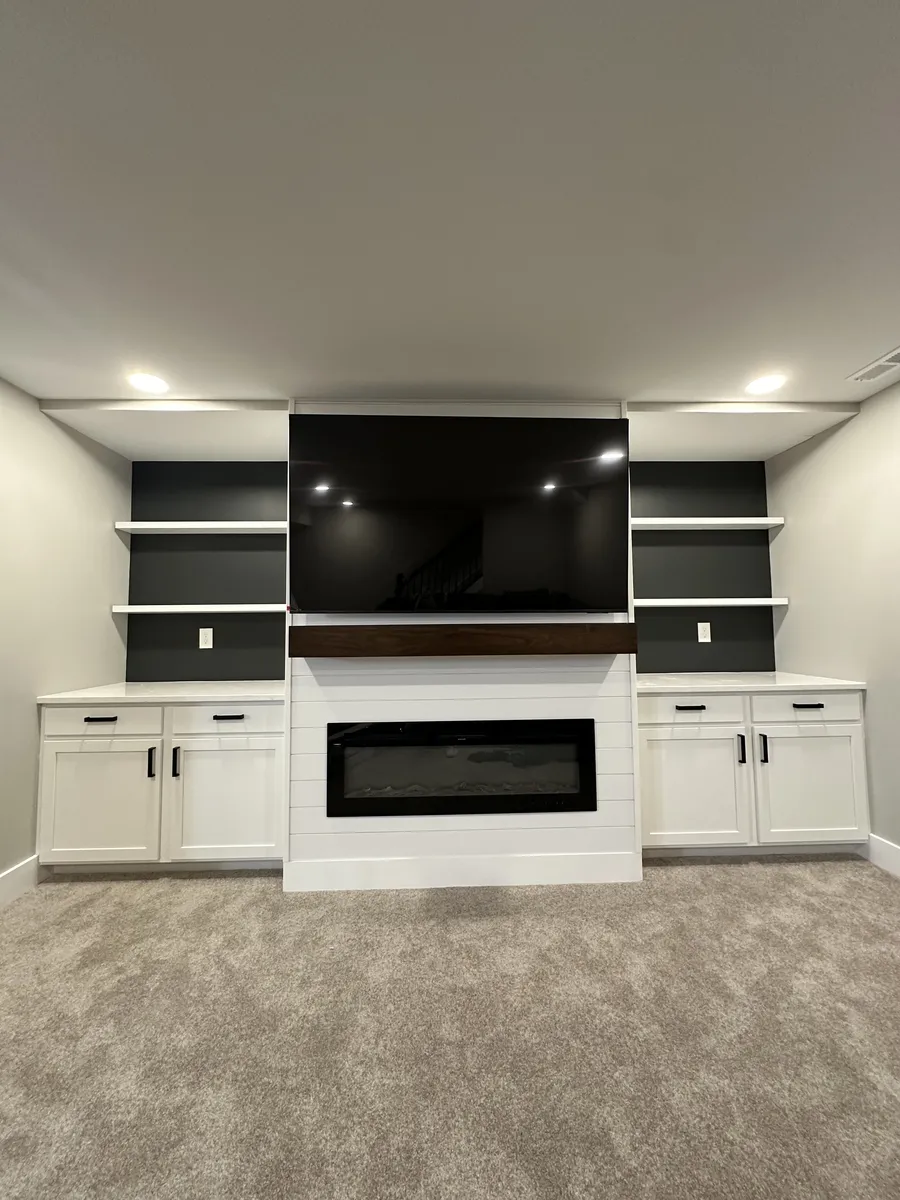 Black & White Built-Ins Fireplace