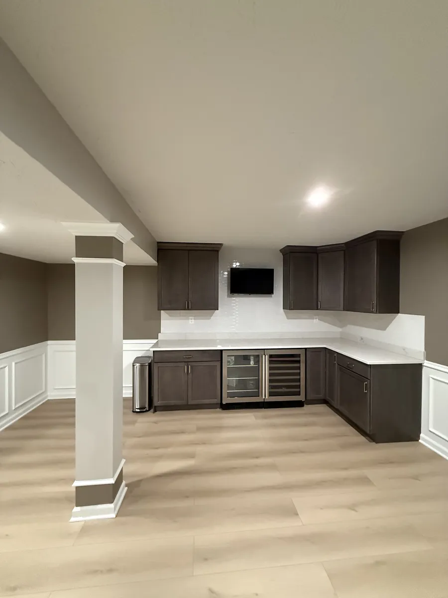 Open Plan Basement Kitchenette
