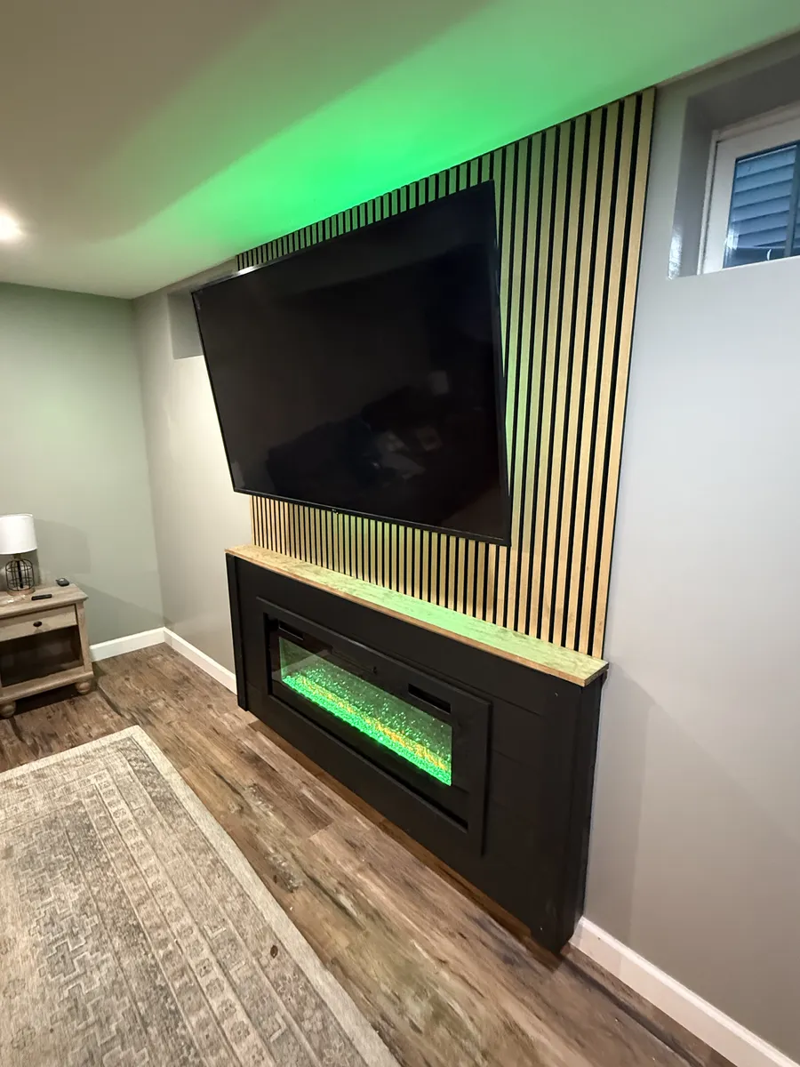 Media TV with Green LED Accent