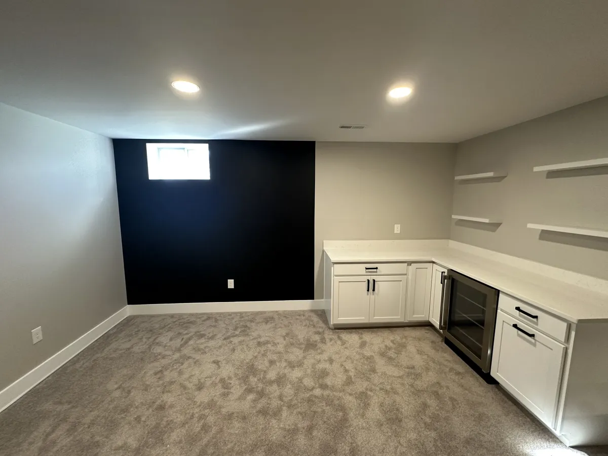Rec Room Wet Bar with Wine Fridge