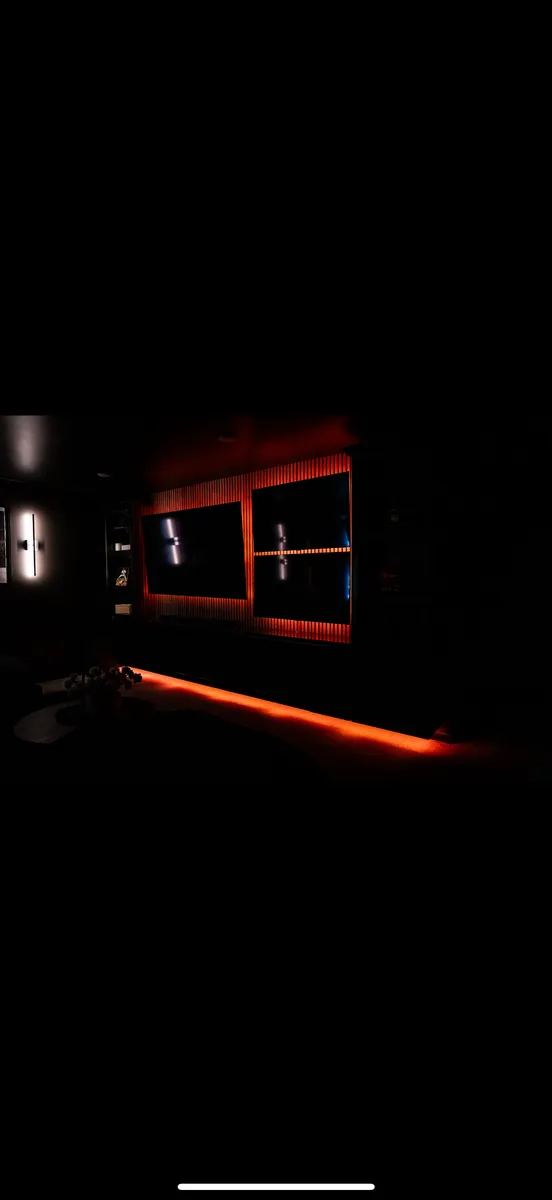 Wine Cellar with Red LED Accents