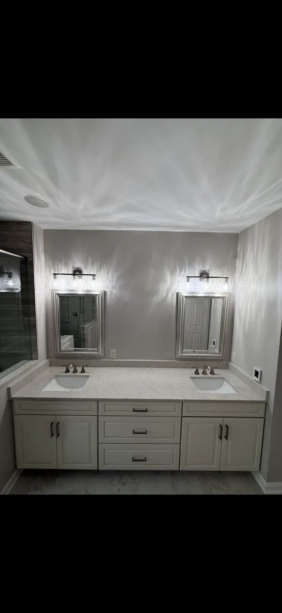 Double Vanity with Sconce Lighting