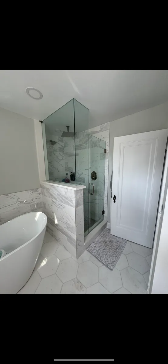 Marble Hexagon Floor Bathroom