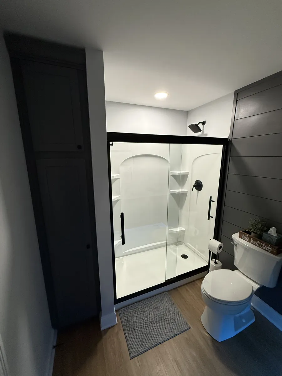 Tub & Shower Combo with Black Frame