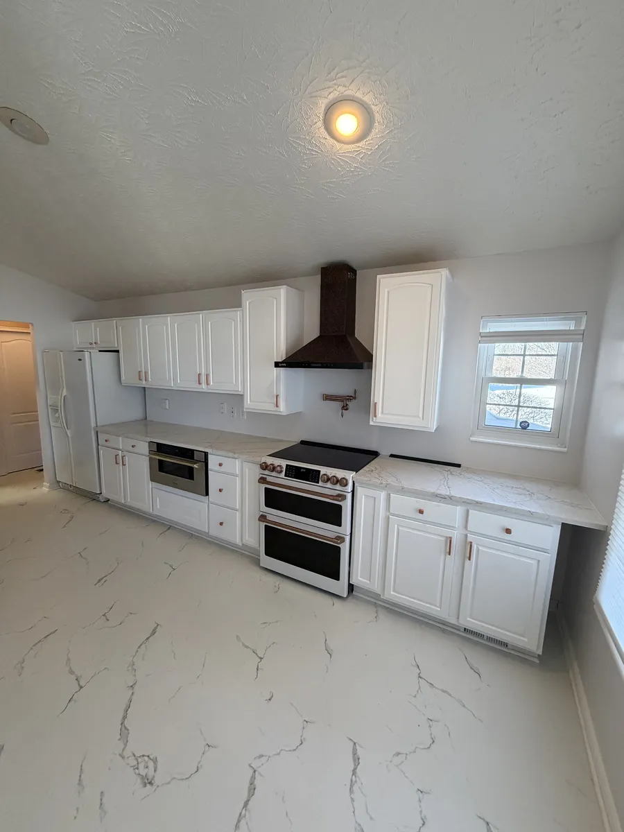 White Kitchen with Window Seat