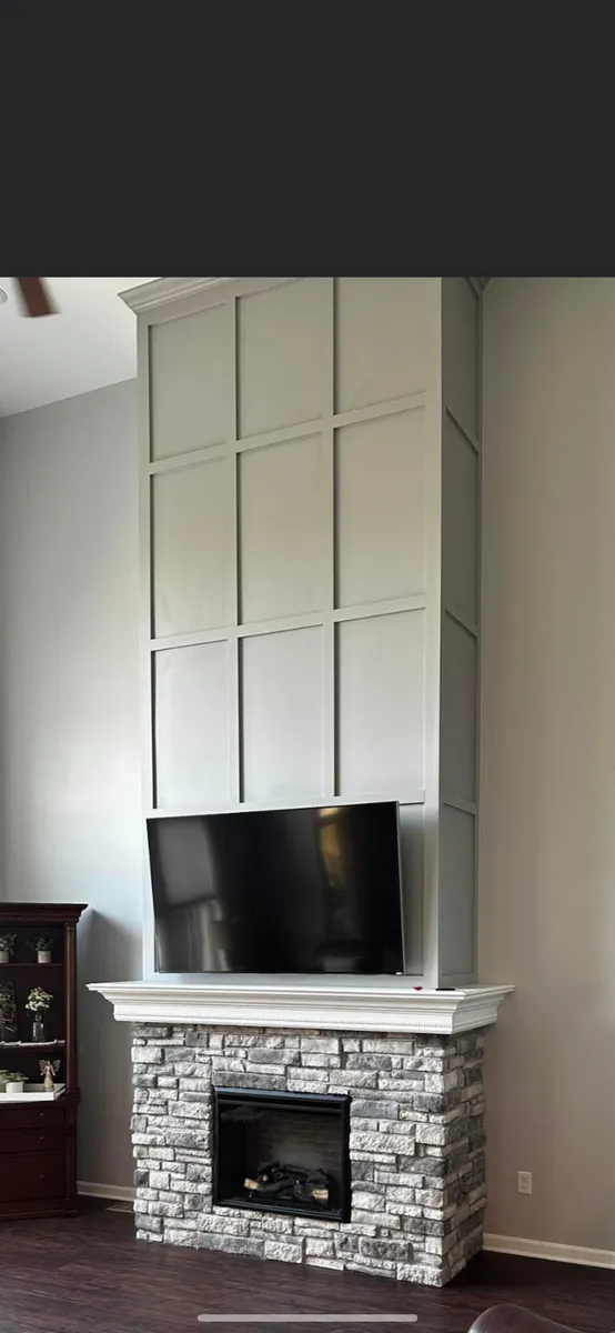 Board & Batten Accent Wall Fireplace