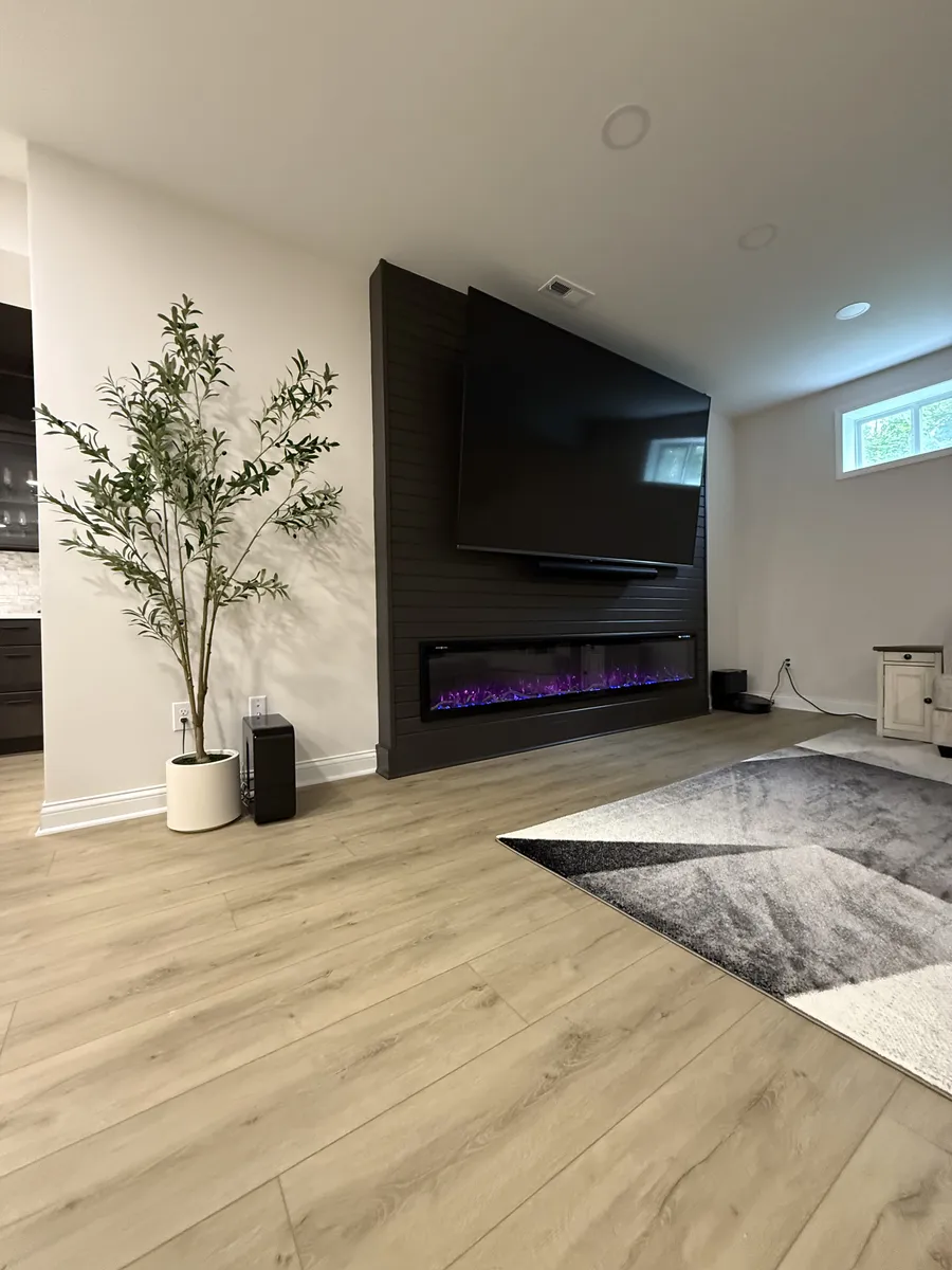 Minimalist Linear Fireplace Console