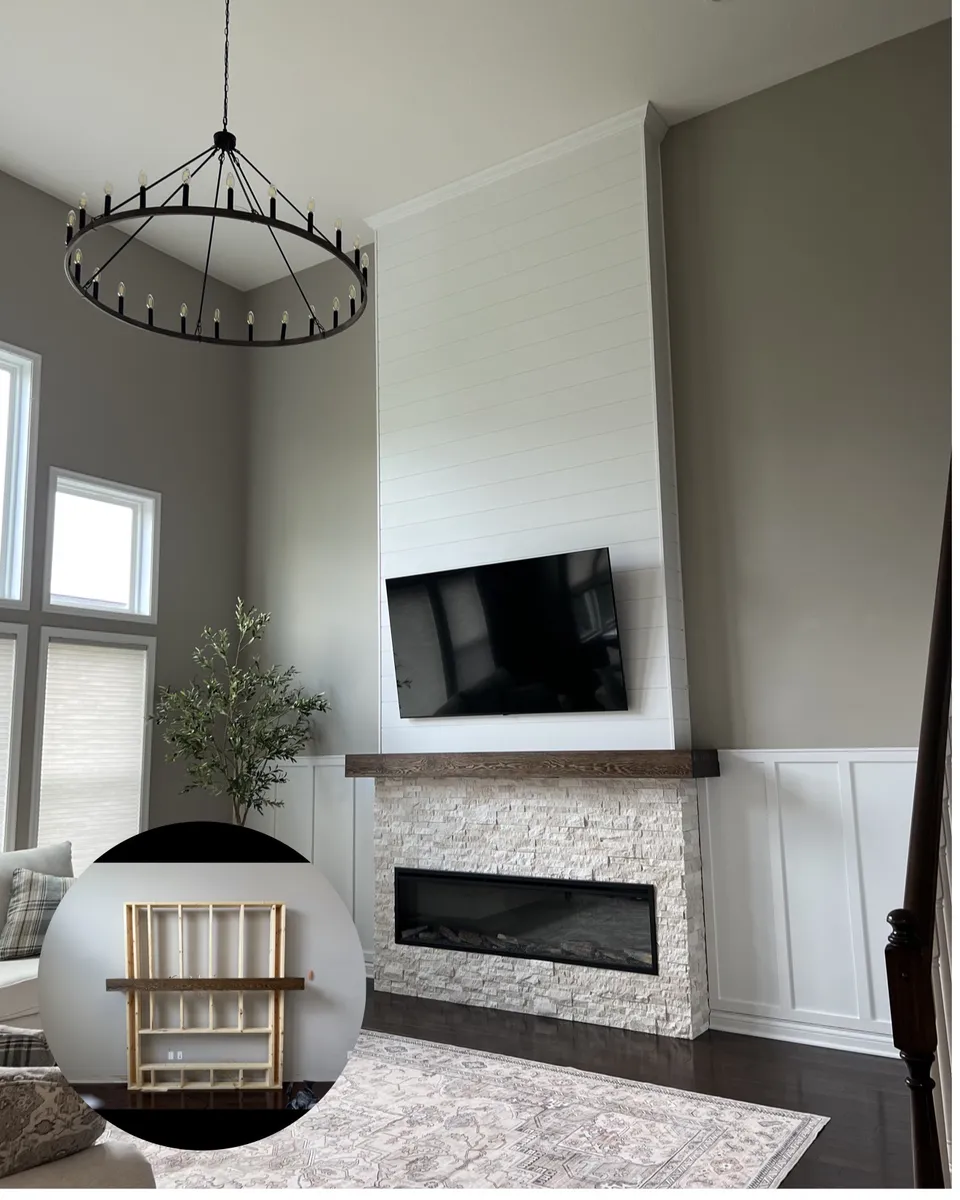 Two-Story Shiplap Fireplace