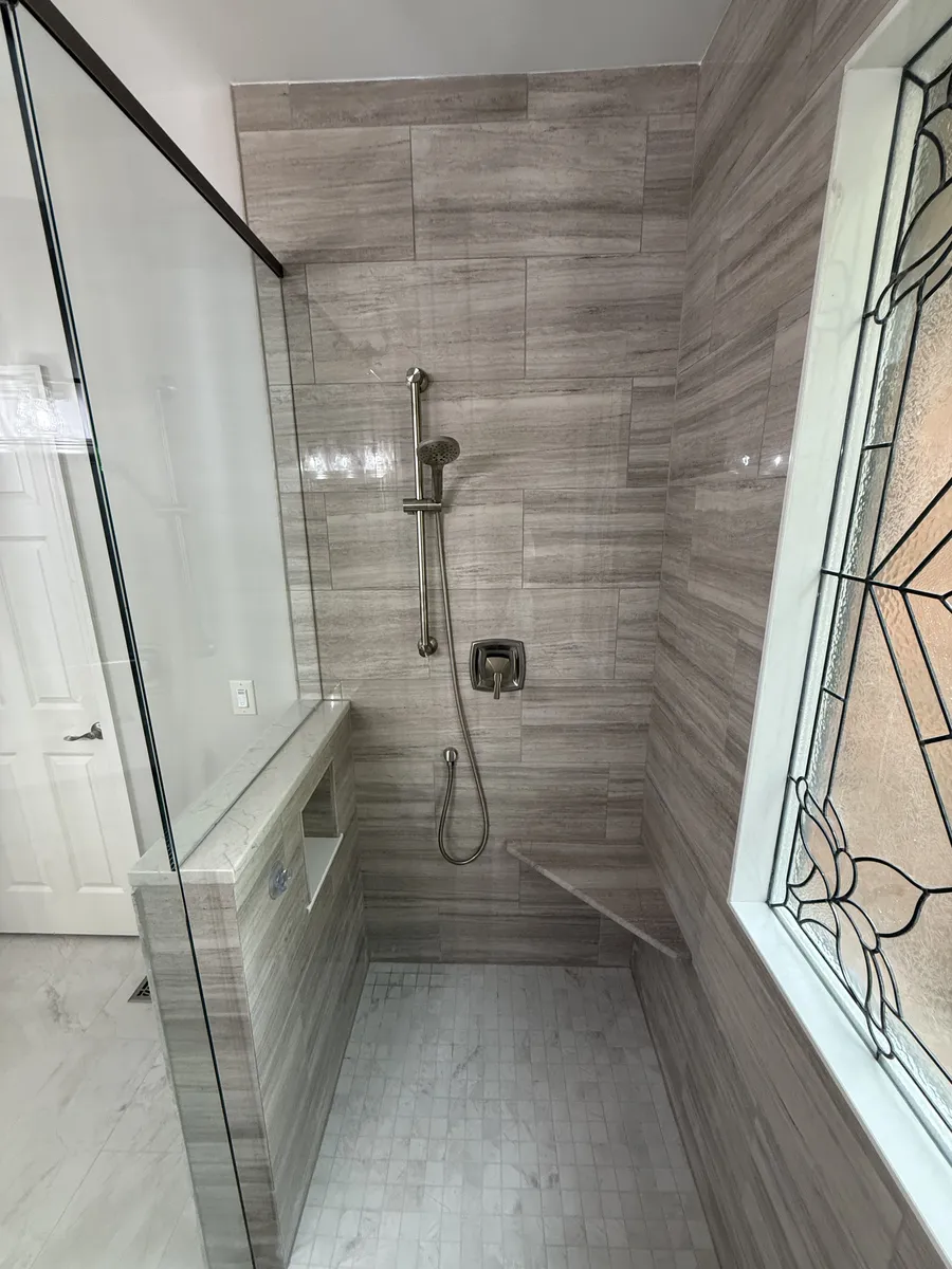 Drop-In Tub Under Stained Glass